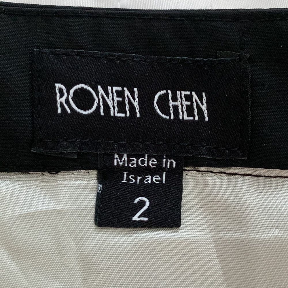 RONAN CHEN Skirt Black Chiffon Wedding Guest Party Size 2 - Picture 4 of 8